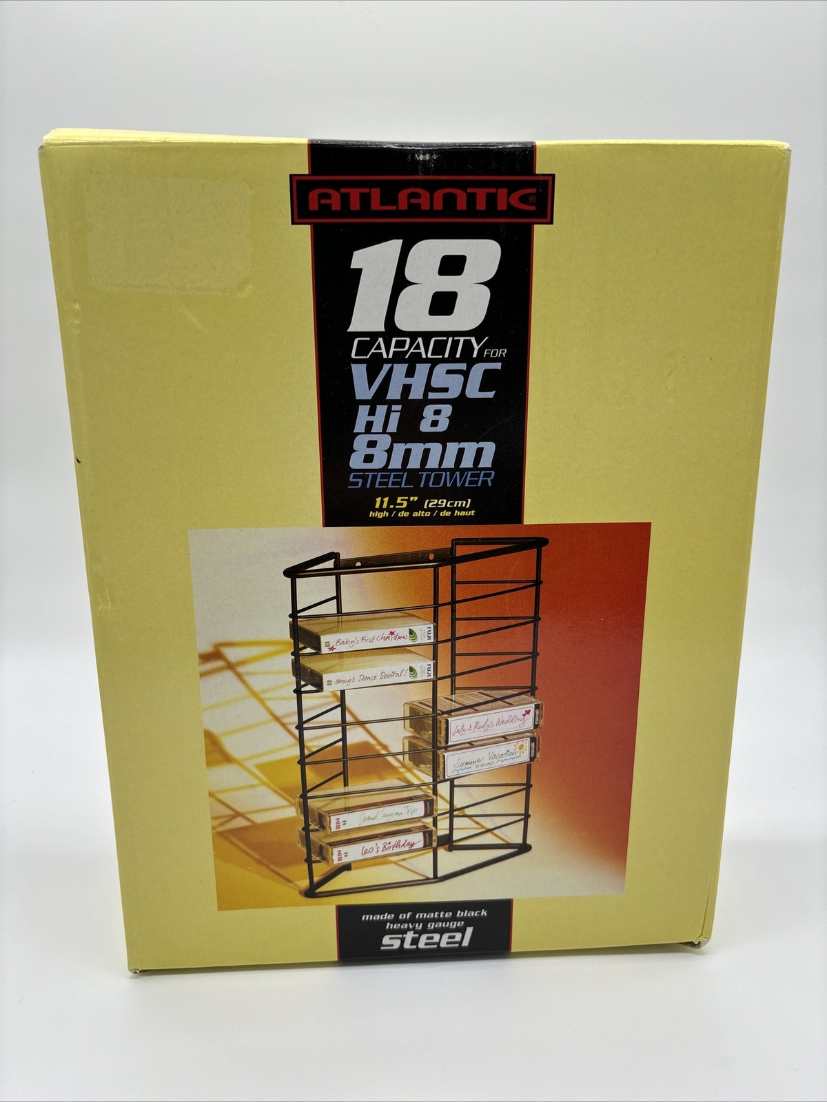 Atlantic - Hi-8/8mm/DVCAM VHSC Storage Rack for 18 Tapes - New Old Stock - NOS