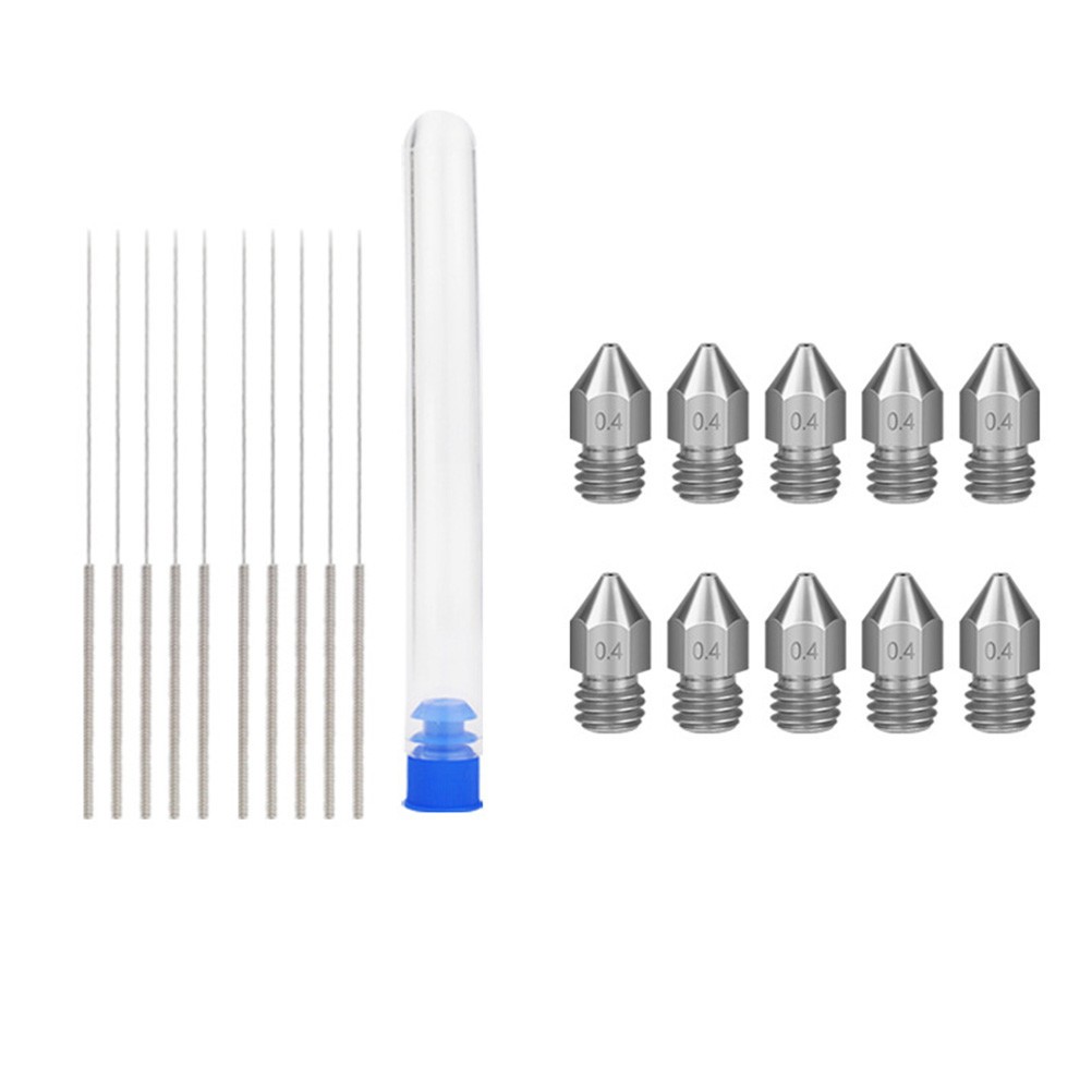 1 Set Prints Nozzle Useful Stainless Steel Nozzle 3D Printer Clean Needles