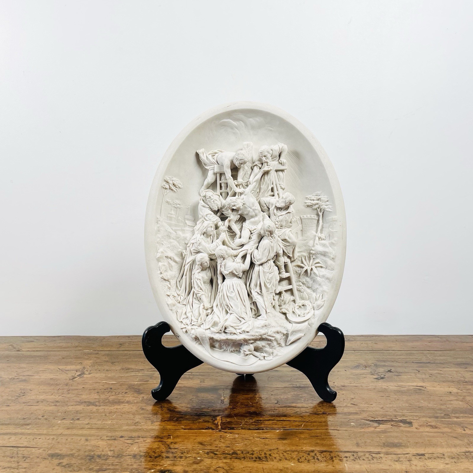 Bas-Relief in Seafoam - The Descent from the Cross - E. Cassier, 19th century