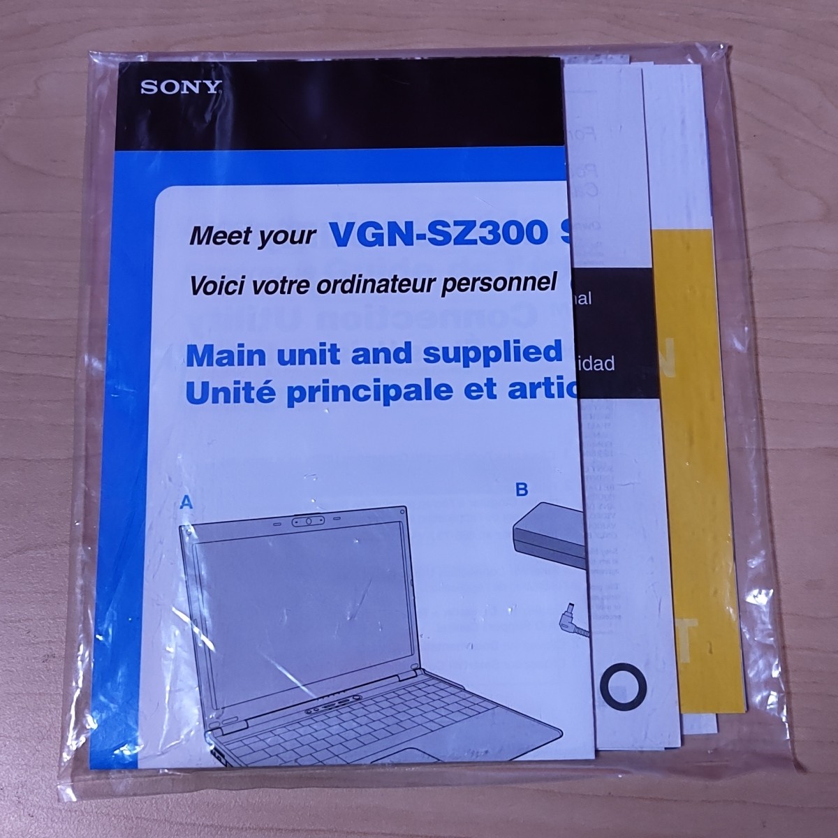 Sony VAIO VGN-SZ300 Series Laptops Quick Start Guide and Inserts