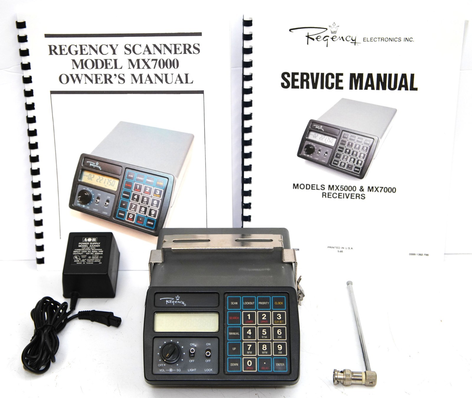 REGENCY MX-7000 25-550 800-1300 MHZ CB HAM FM AIR VHF UHF + BRACKET  + ANTENNA +