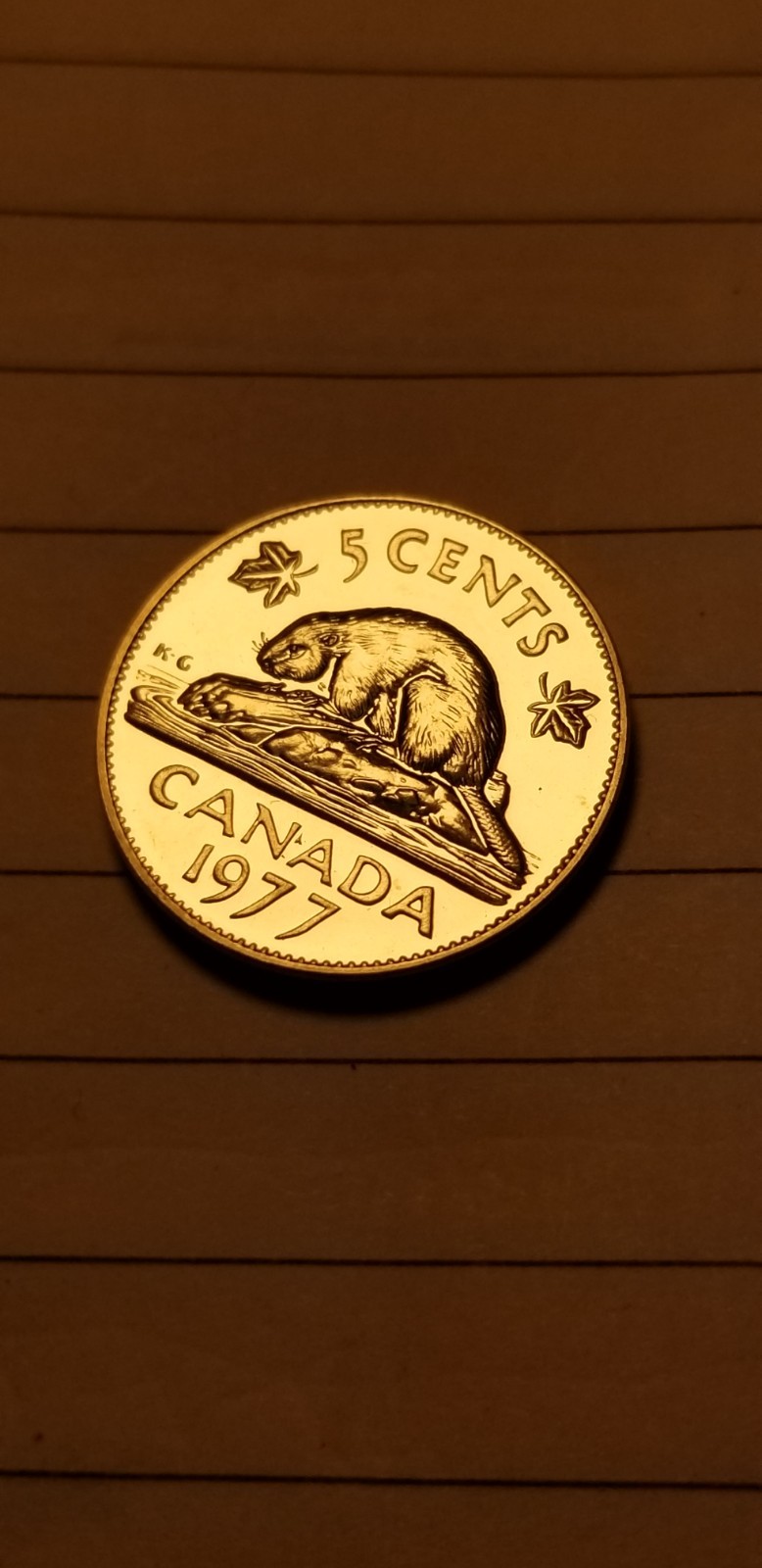 1977 Canada 5 Cents Coin Mint Grade Beauty Idab1.