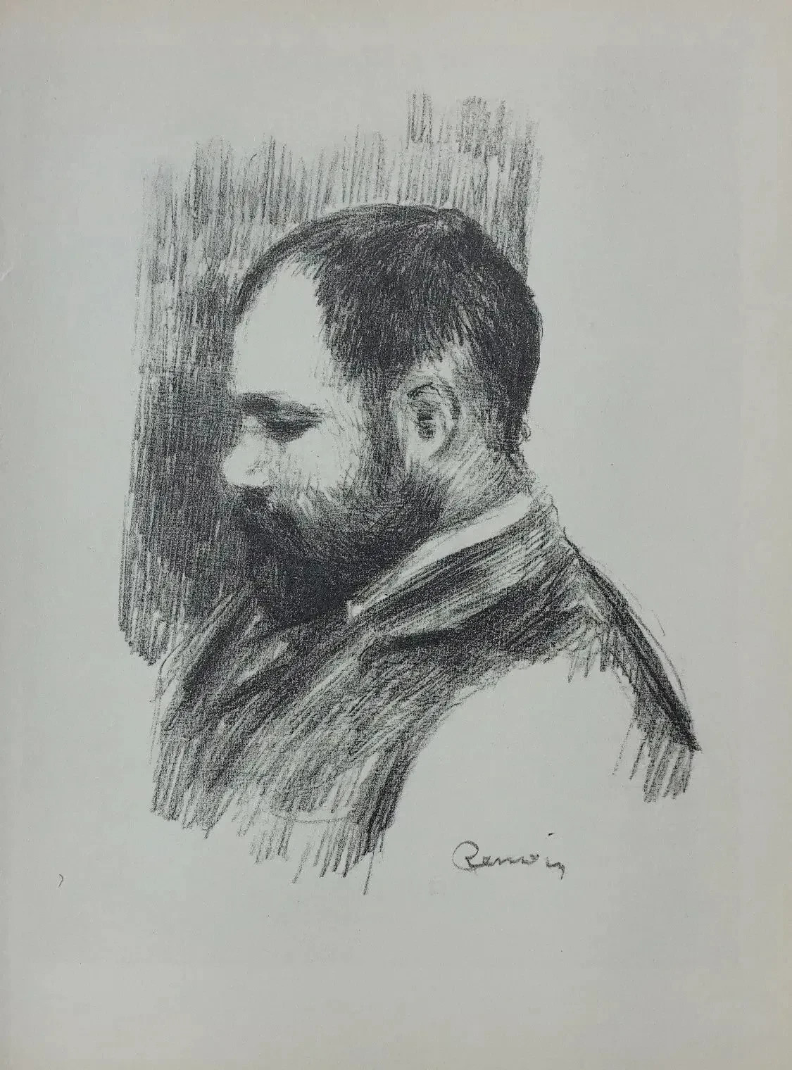 Auguste Renoir : Ambroise Vollard - LITHOGRAPHIE signée, MOURLOT, 1951