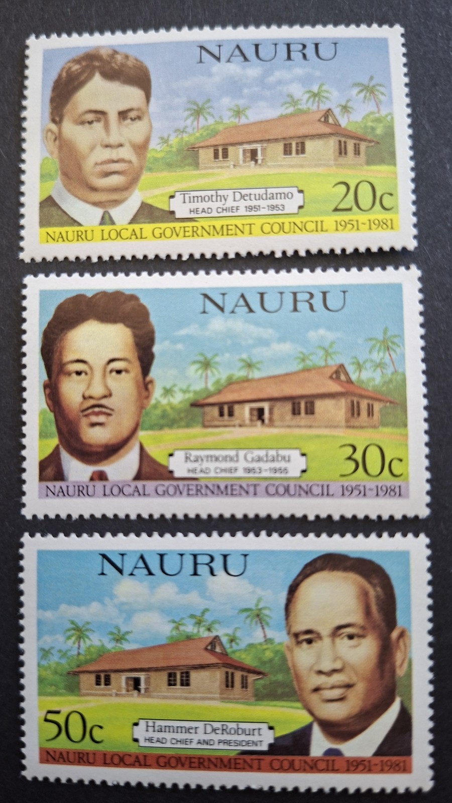 NAURU 1981 -UHM - "LOCAL GOVERNMENT COUNCIL ANNIV. " COMPLETE SET