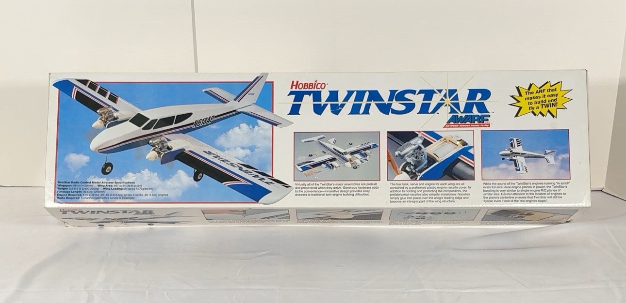 VTG HOBBICO TWIN STAR .40 ARF RC AIRPLANE RC PLANE Excellent Condition NIB
