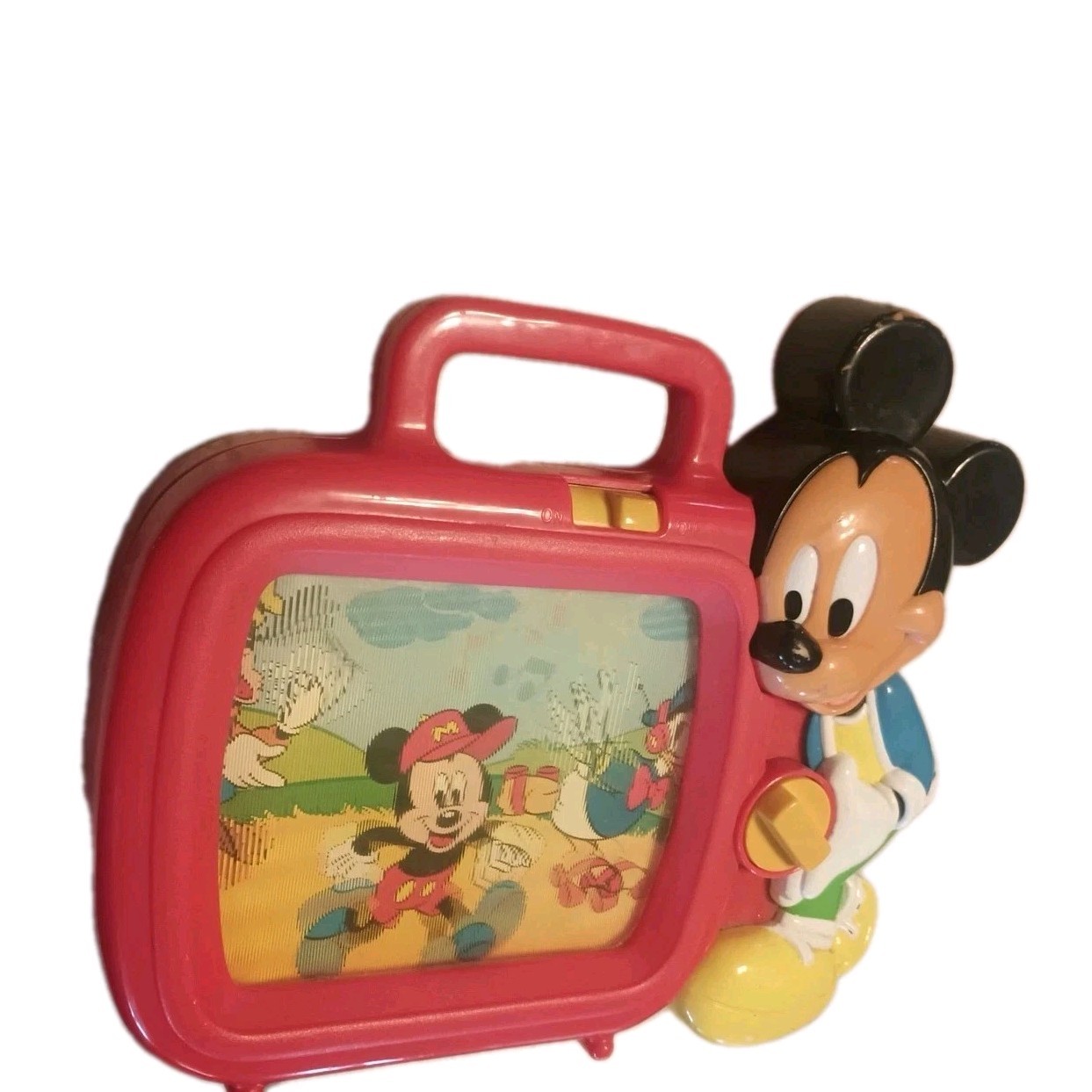 Mickey Mouse TV Moving Scene Musical Plastic Disney Goofy Arco Screen Wind-Up