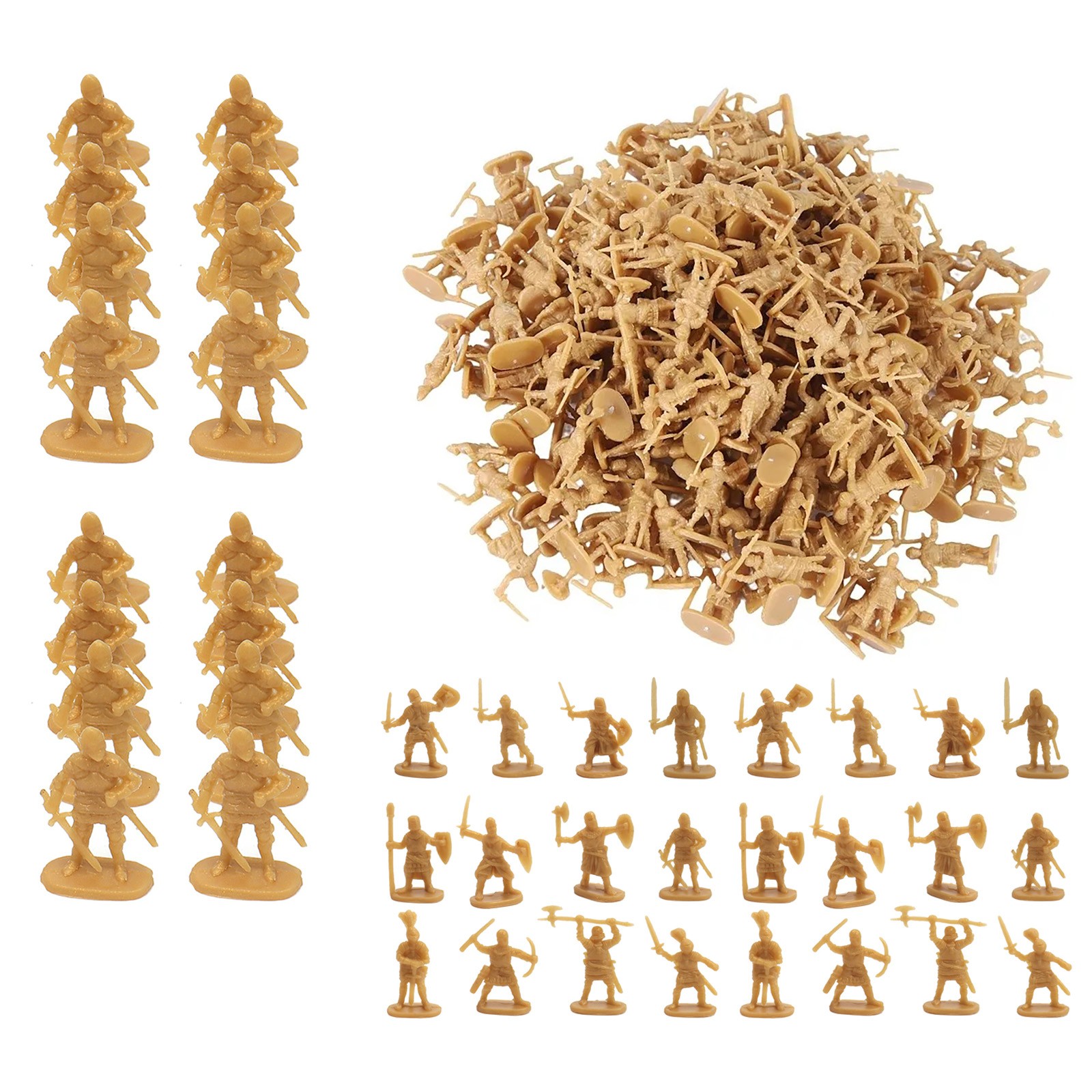 200* Medieval Army Soldier Toy Set Drop-Resistant Plastic Educational Toy Age 3+
