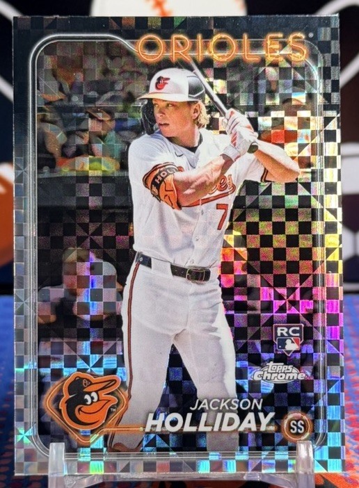 2024 Topps Chrome Jackson Holliday X-Fractor Rookie Card RC Baltimore Orioles