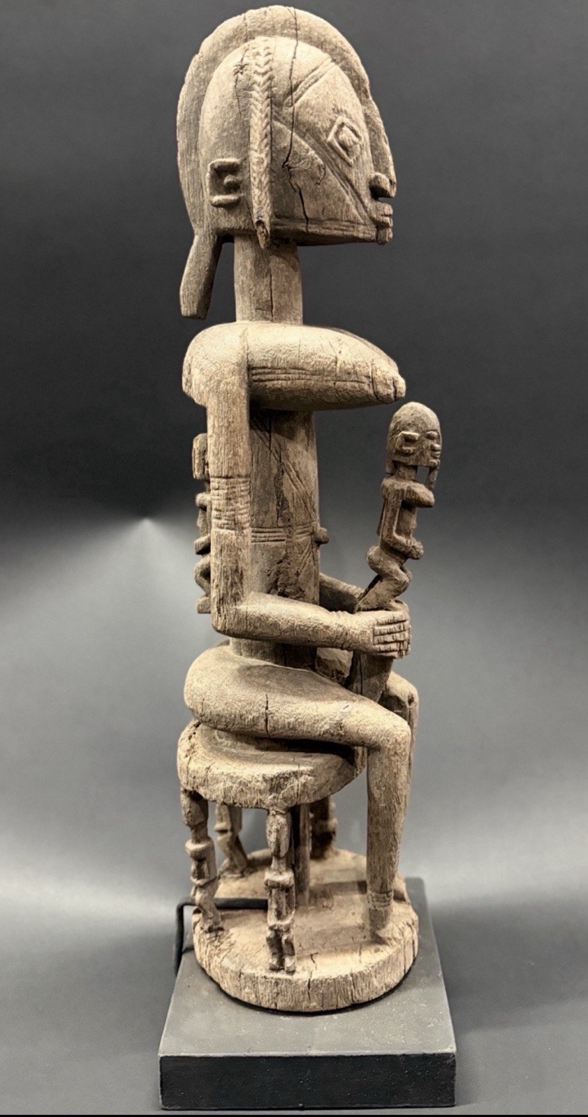 Dogon Tellem Statue Bandjangara-Mali -H23 Inch-W6 -20 Century