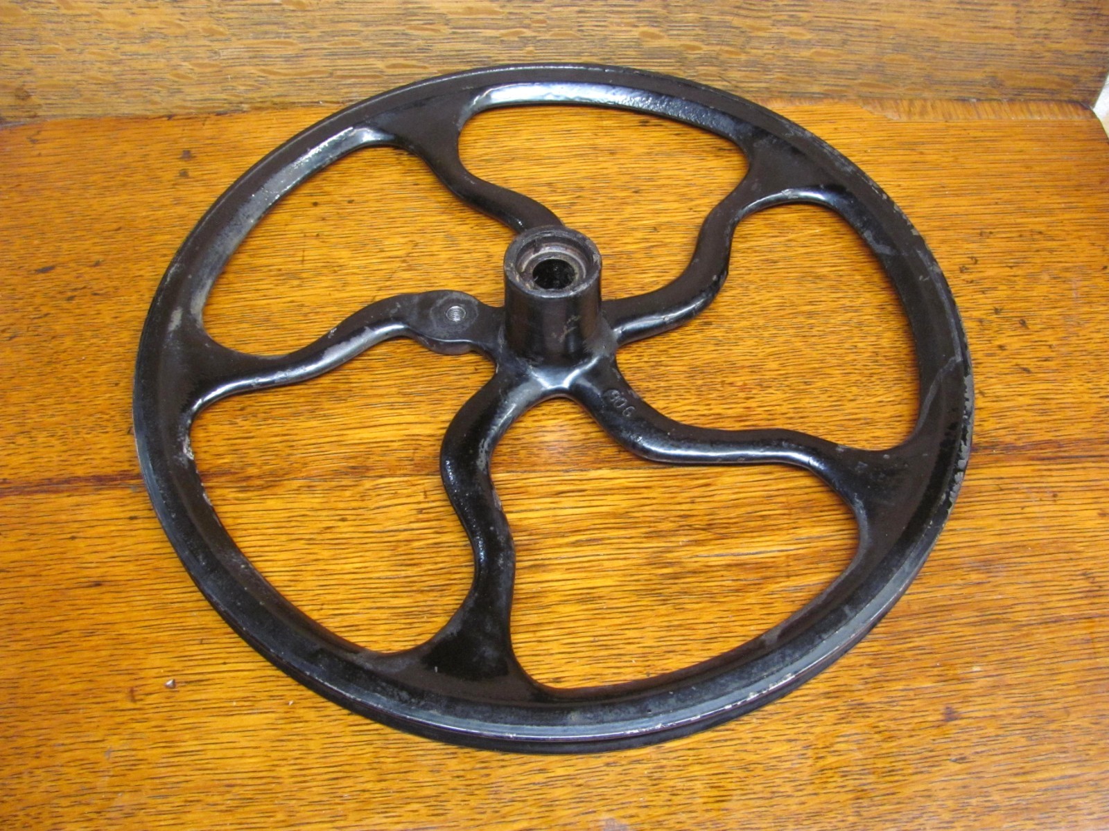 Antique Cast Iron Wheel Foot Pedal Sewing Machine Wheel Wall Art Pulley 12"