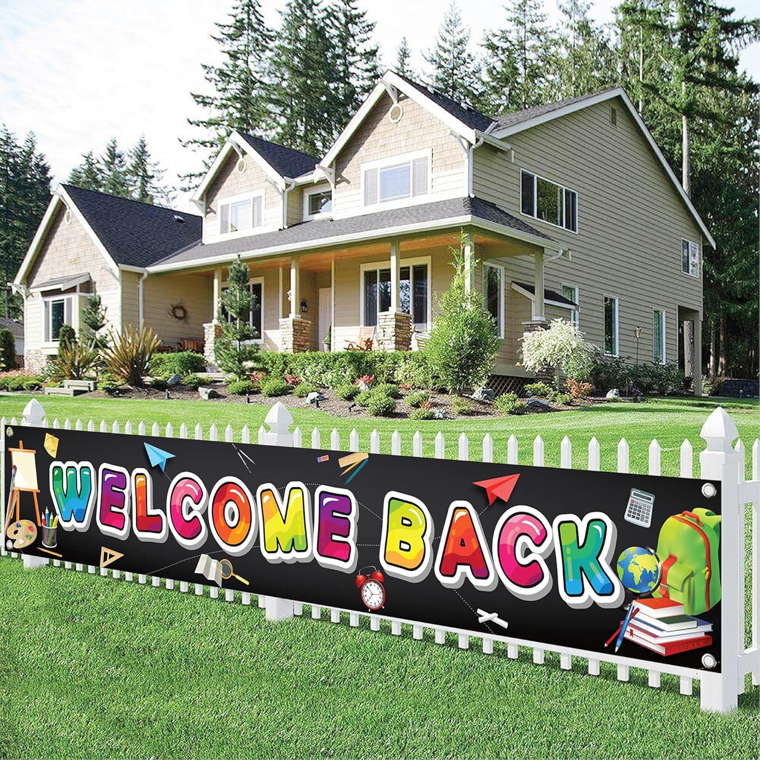 , Welcome Back to School Banner - Xtralarge, 120X20 Inch | Back to School Yard S