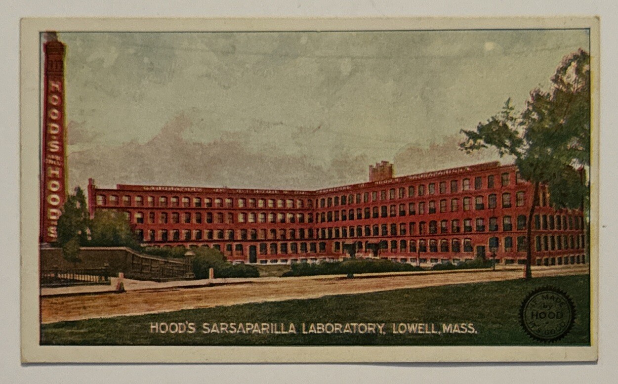 Hood's Sarsaparilla Laboratory Lowell MA Massachusetts Antique Postcard