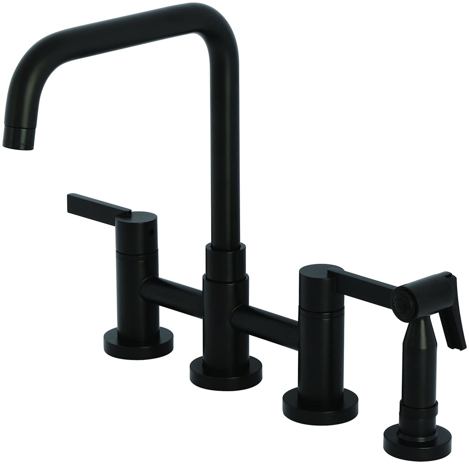 Kingston Brass KS828.CTLBS Continental 1.8 GPM Bridge Kitchen - Black