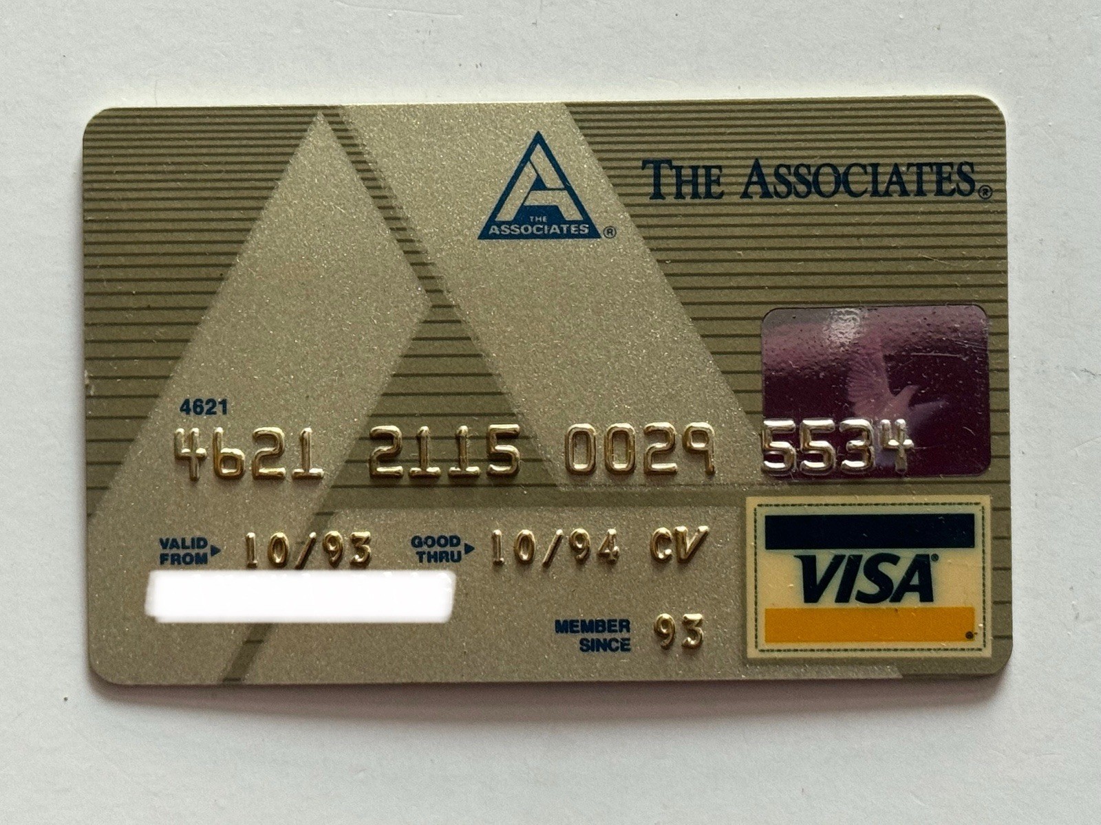 The Associates National Bank Credit Card 1994 Exp Delaware