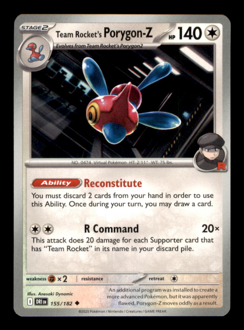 Team Rocket's Porygon-Z Uncommon SV10: Destined Rivals 155/182 NM Normal Pokemon