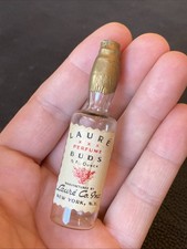 VTG 1930s LAURE N.Y. GARDENIA PERFUME MINIATURE 1/2oz SEALED TOP BOTTLE EMPTY 3”