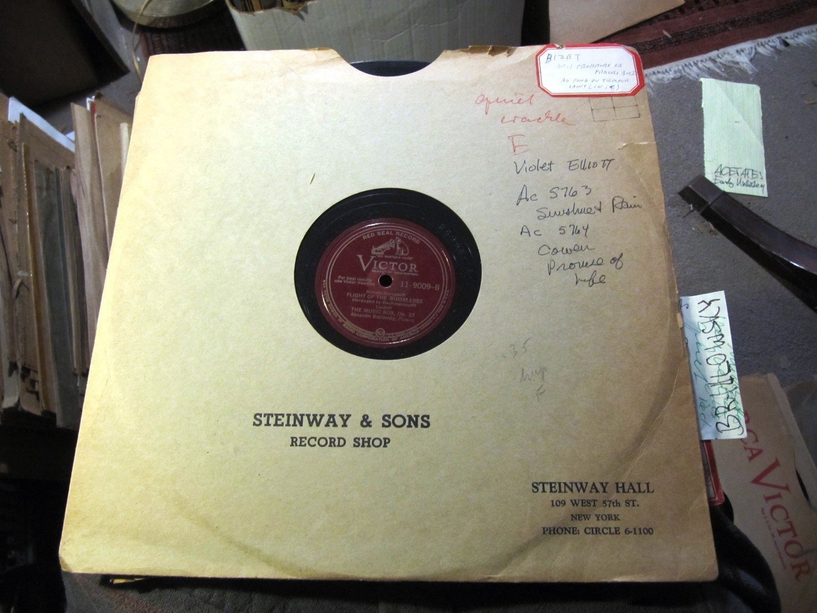 Alexander BRAILOWSKY PIANO Chopin NOCTURNE F # Lyadov Music Box VICTOR 11-9009