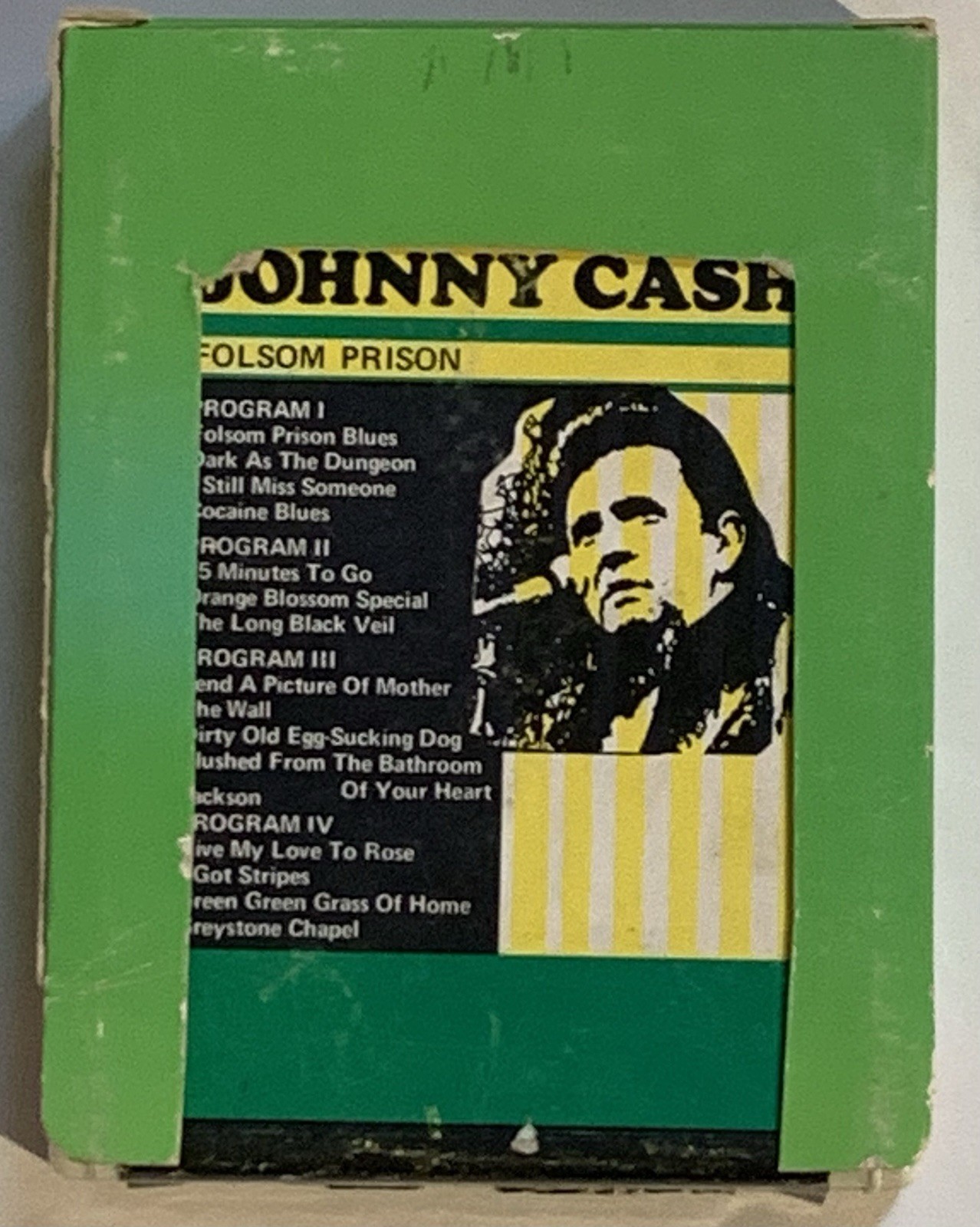 Johnny Cash Folsom Prison Blues 8-Track Tape Play Tested Working