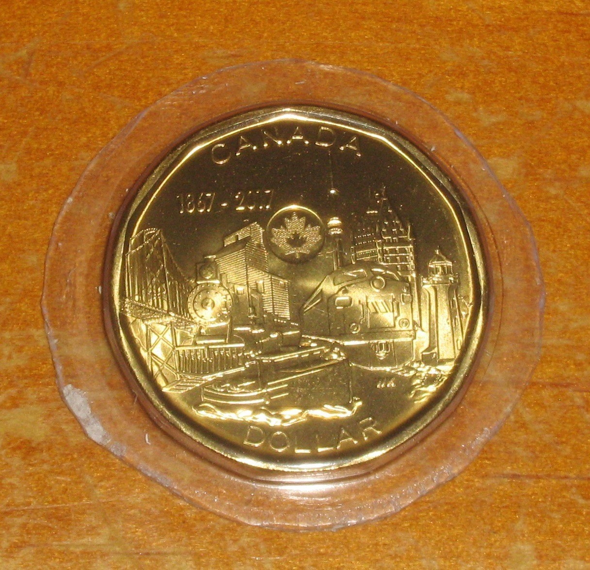 Canada 2017 BU Loonie Connecting a Nation One $1 Dollar Loon RCM Sealed