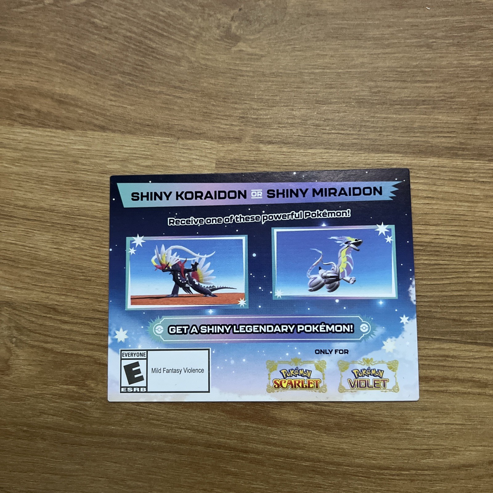 Unredeemed!Shiny Koraidon & Miraidon Event Gamestop Event CODES pokemon