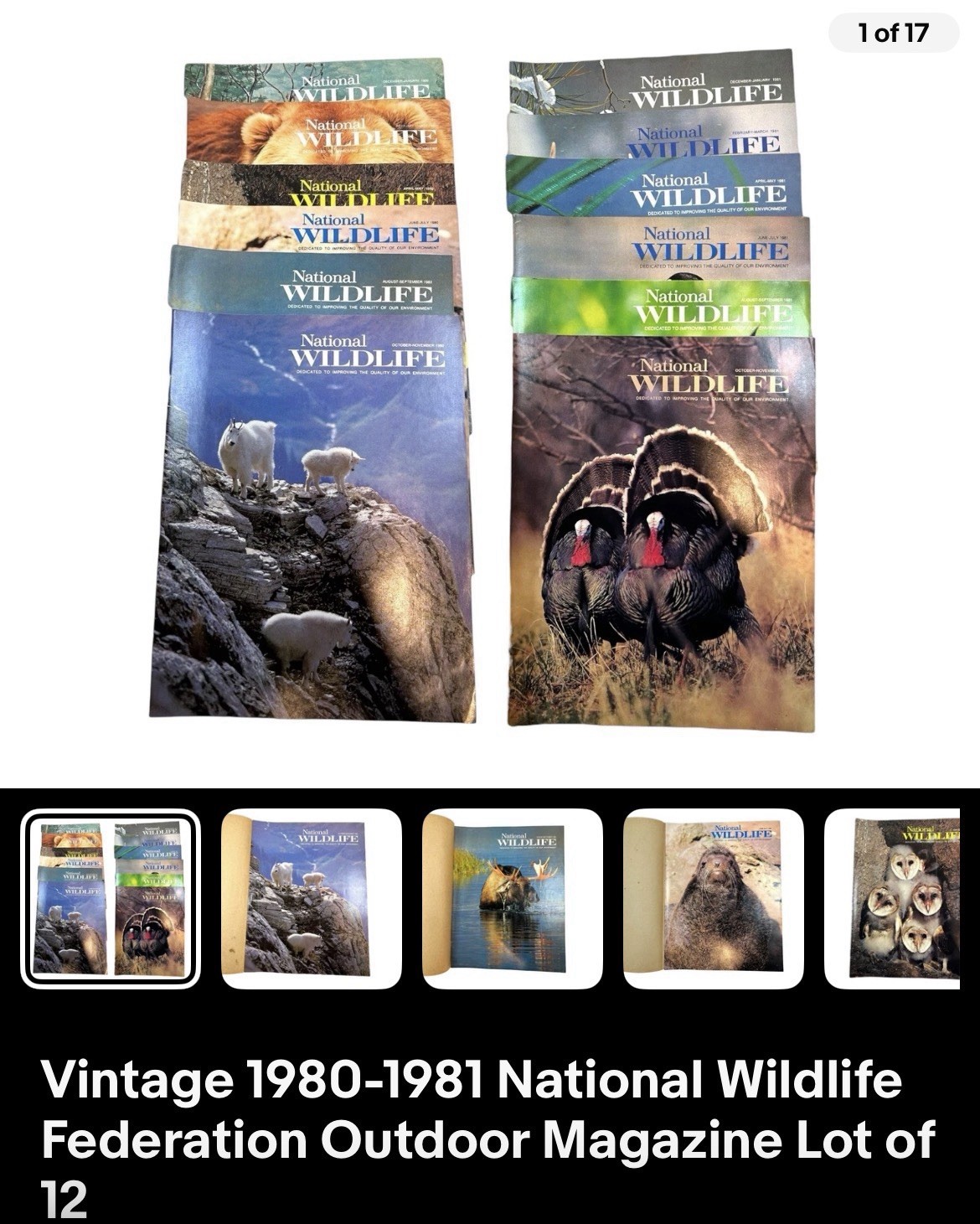 Vintage National Wildlife Federation Outdoor Magazine Lot