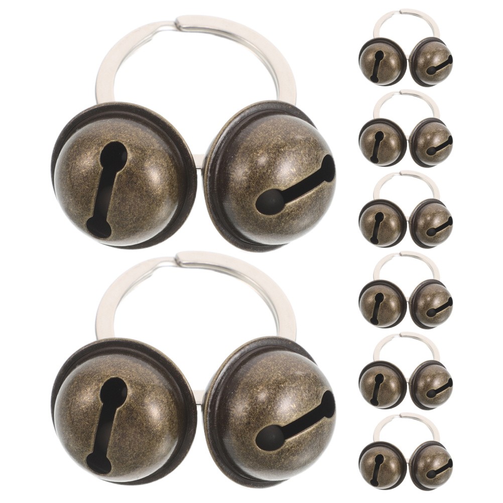  8pcs Dog Collar Bells: Metal Charm Double-Bells For Cats And Dogs Collars - Pet