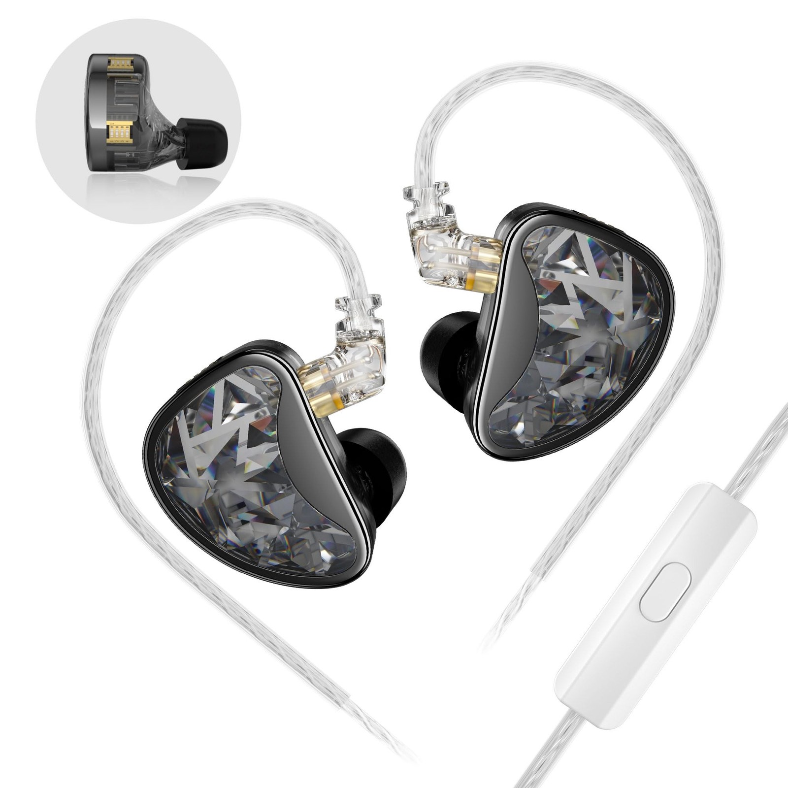 KZ AS24 12BA Hybrid Drivers in-Ear Monitors HiFi Earphone Wired,Tunable Sound...