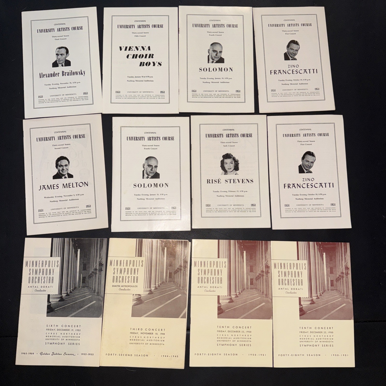 Vintage Lot 12Minneapolis Symphony Orchestra Event Program 1951 P6