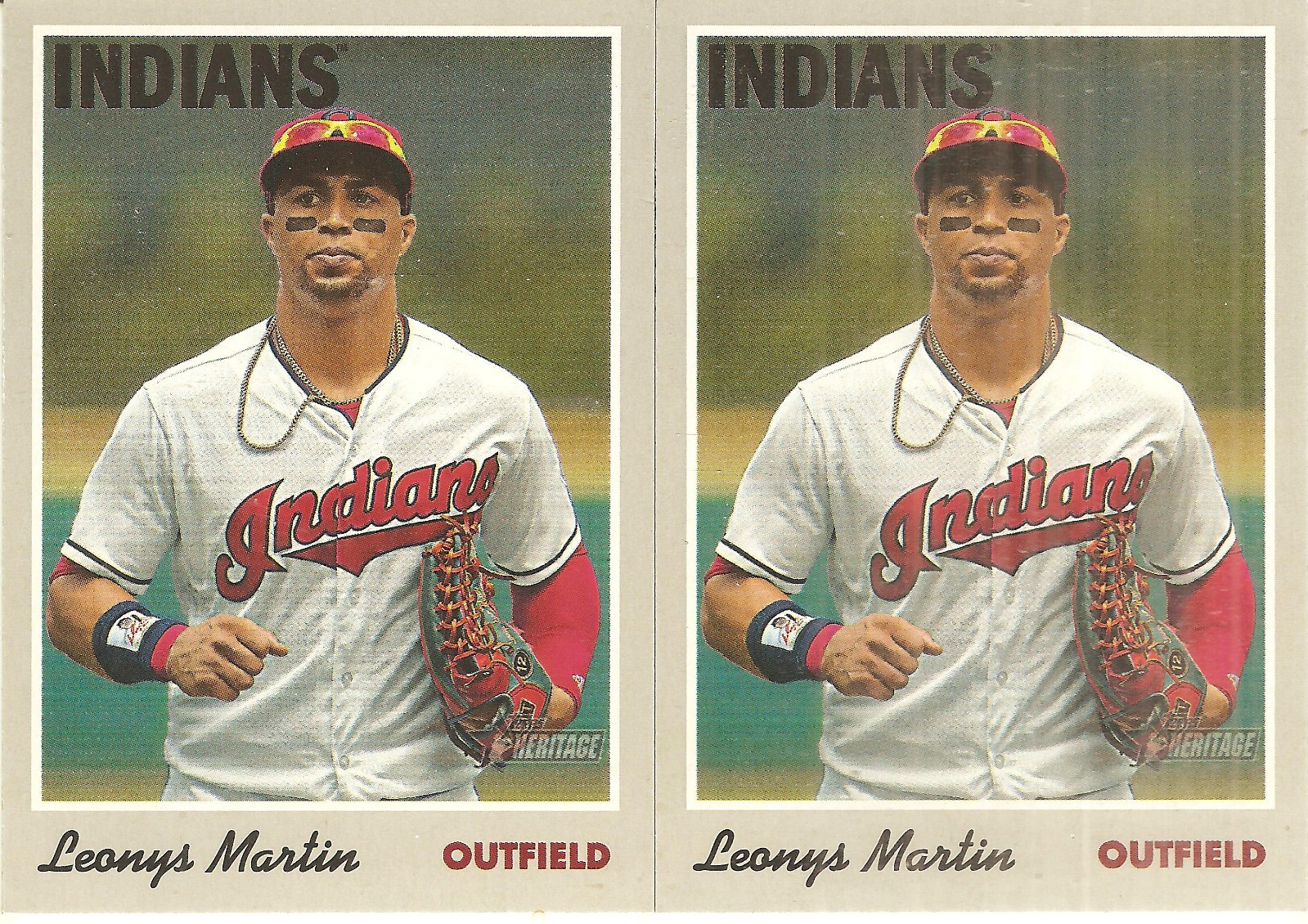 2 CARD 2019 TOPPS HERITAGE LEONYS MARTIN BASEBALL CARD LOT