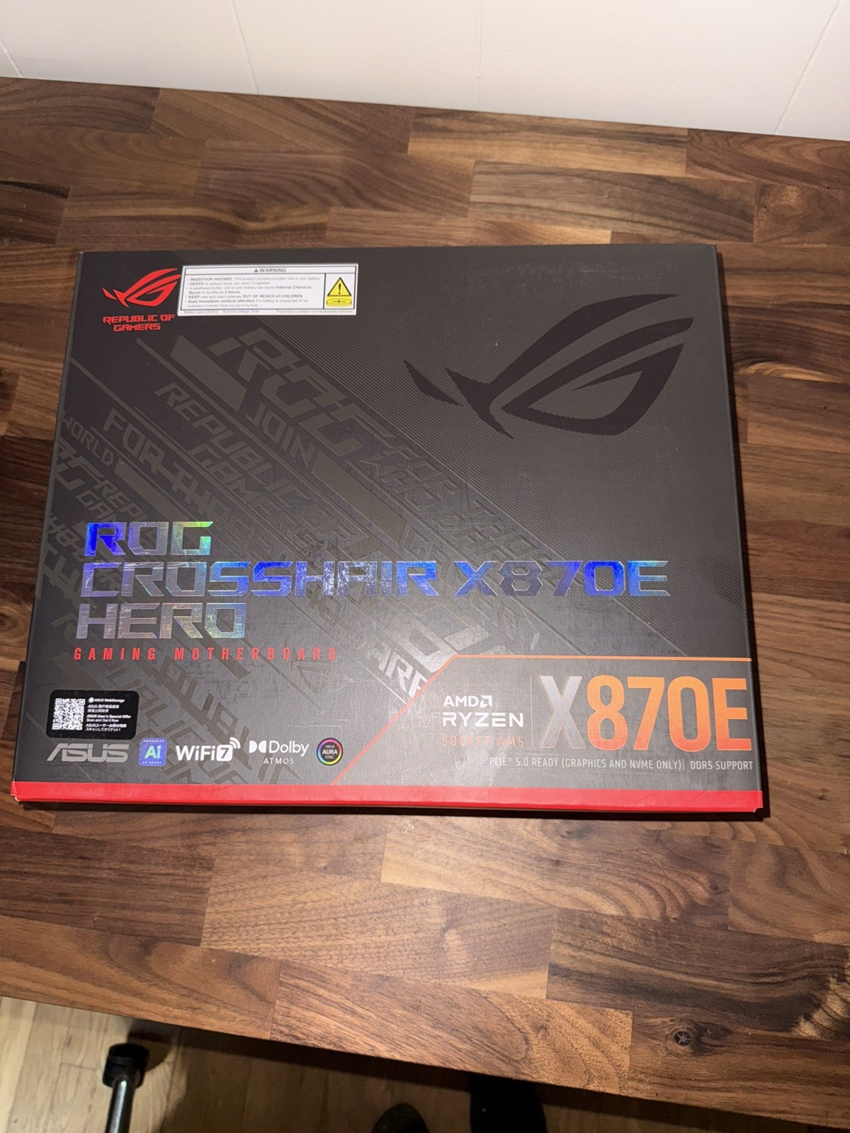 ASUS ROG Crosshair X870E Hero AMD X870E AM5 ATX Motherboard