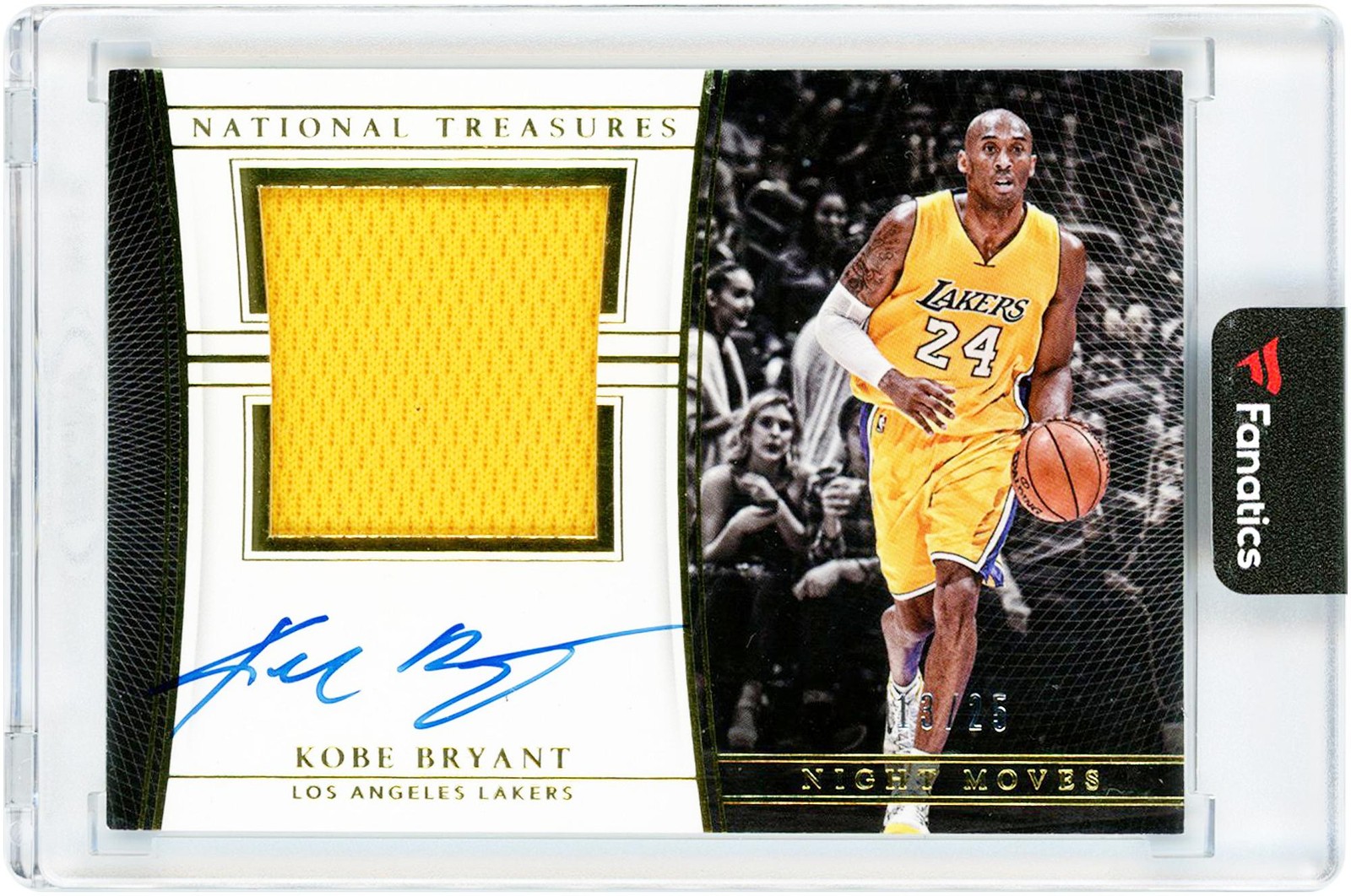 Kobe Bryant Lakers Signed 2015-16 Panini National Treasures #NM-KBR #13/25 Card