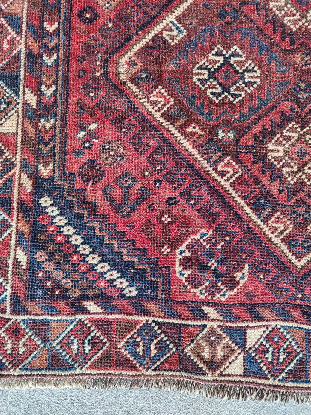 Rare Antique rug 3x5, Heriz rug 3x5 vintage, Turkish rug 3x5, Oriental rug wool