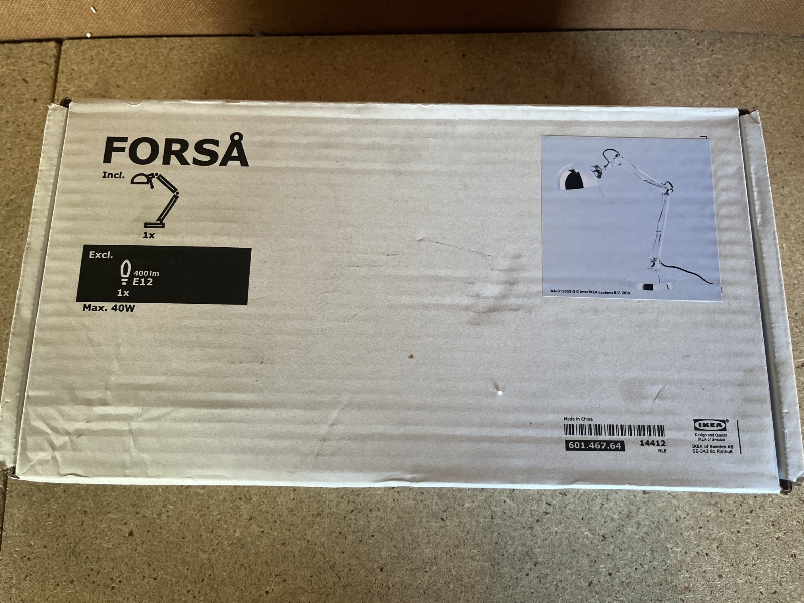 IKEA FORSÅ Classic Style Work Adjustable Lamp 601.467.64 C92