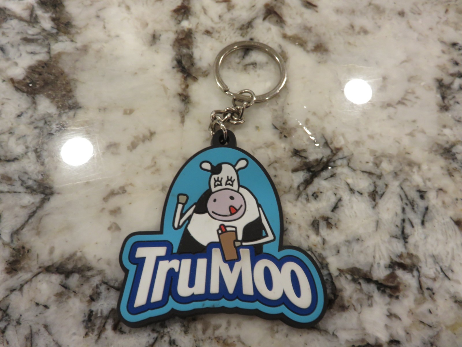 TruMoo Milk Advertising Rubberized Keychain RARE LOOK