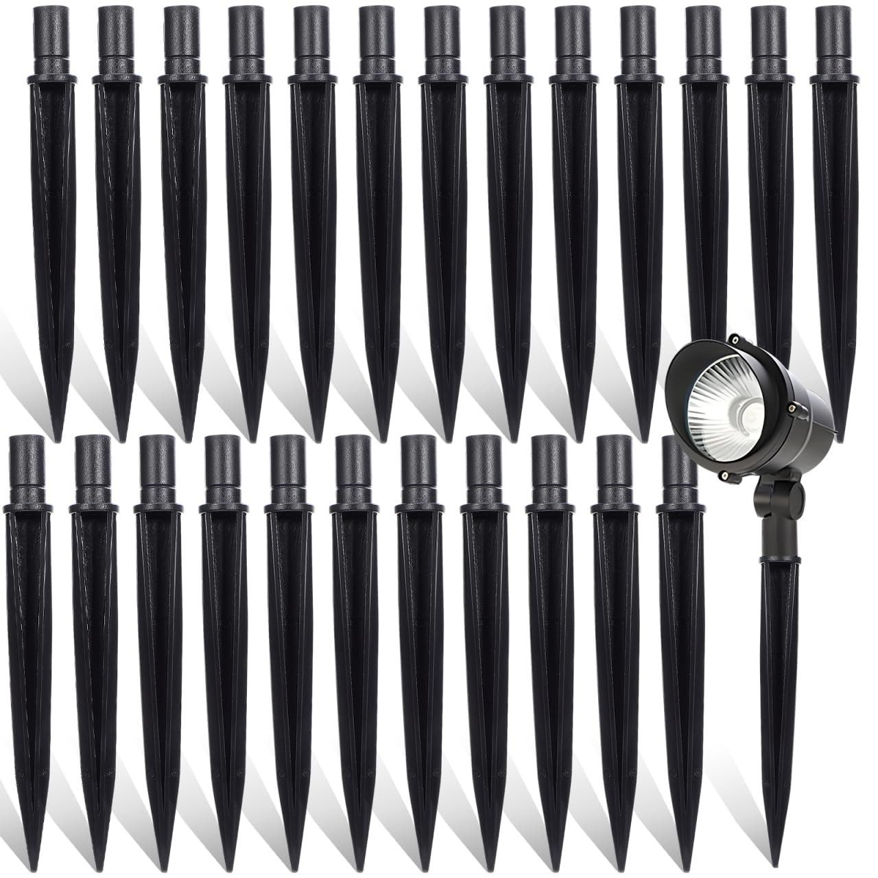 25pcs Solar Light Stakes, 5.5X0.55inch Ground Spikes Light Replacement Stakes...