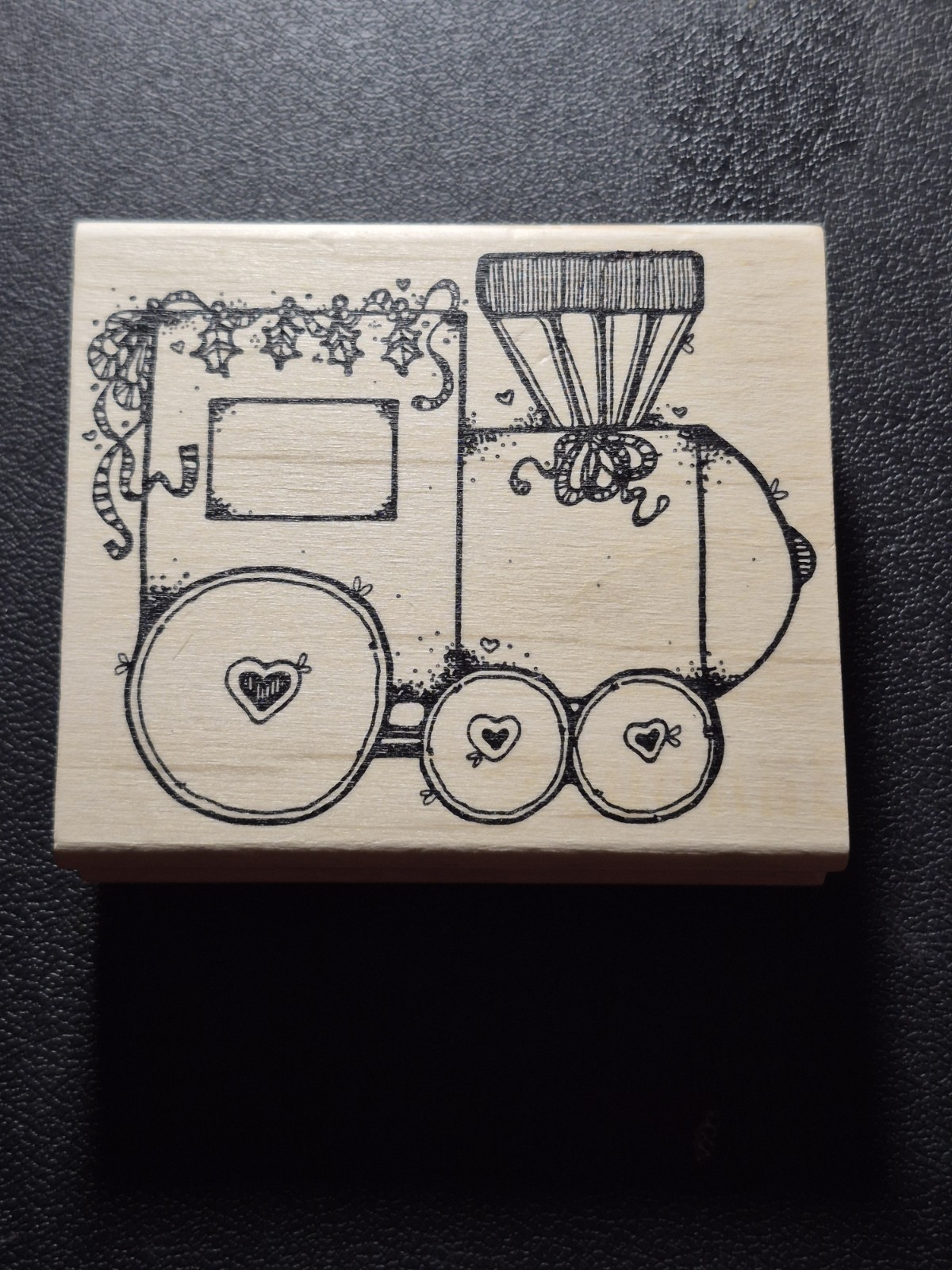Vintage Hook's Lines & Inkers wood-mounted rubber stamp designed by Dianne J