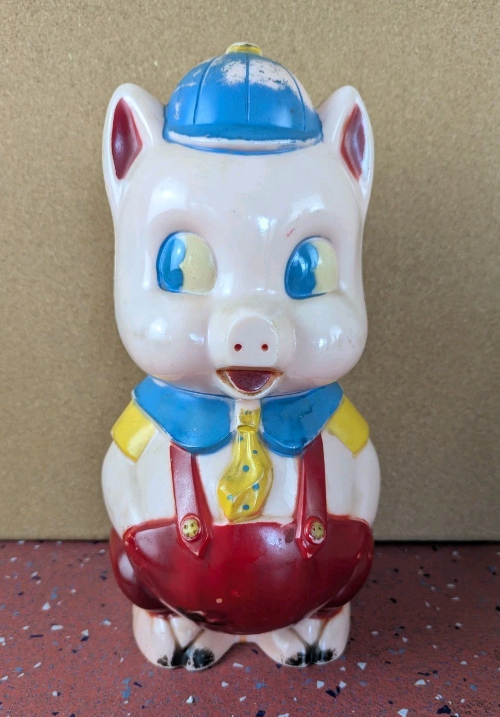 Vintage Reliable Porky Pig Plastic Piggybank Hard Plastic