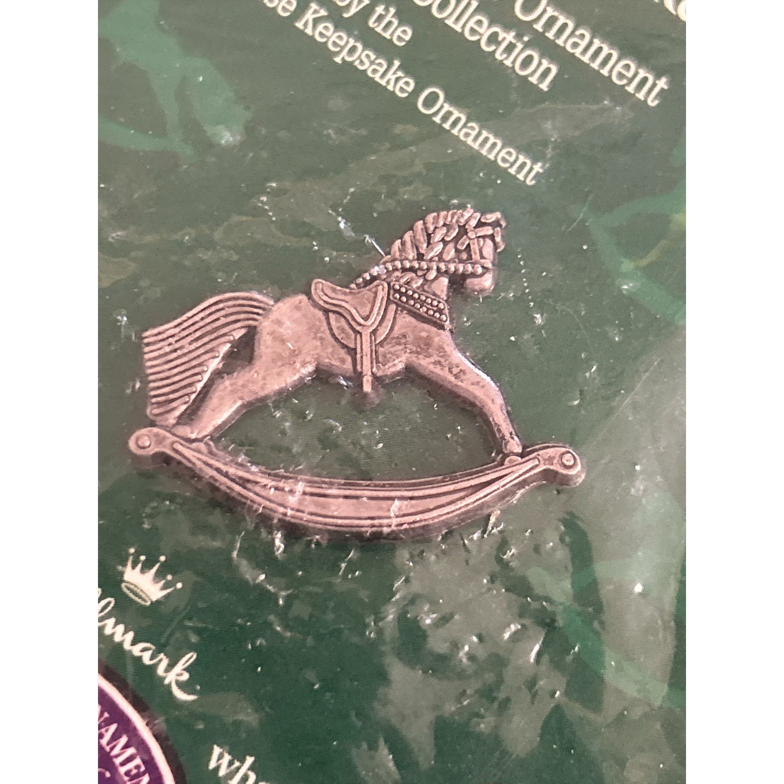Hallmark 1998 Keepsake Ornament 25th Anniversary Rocking Horse Pin #2 Vintage