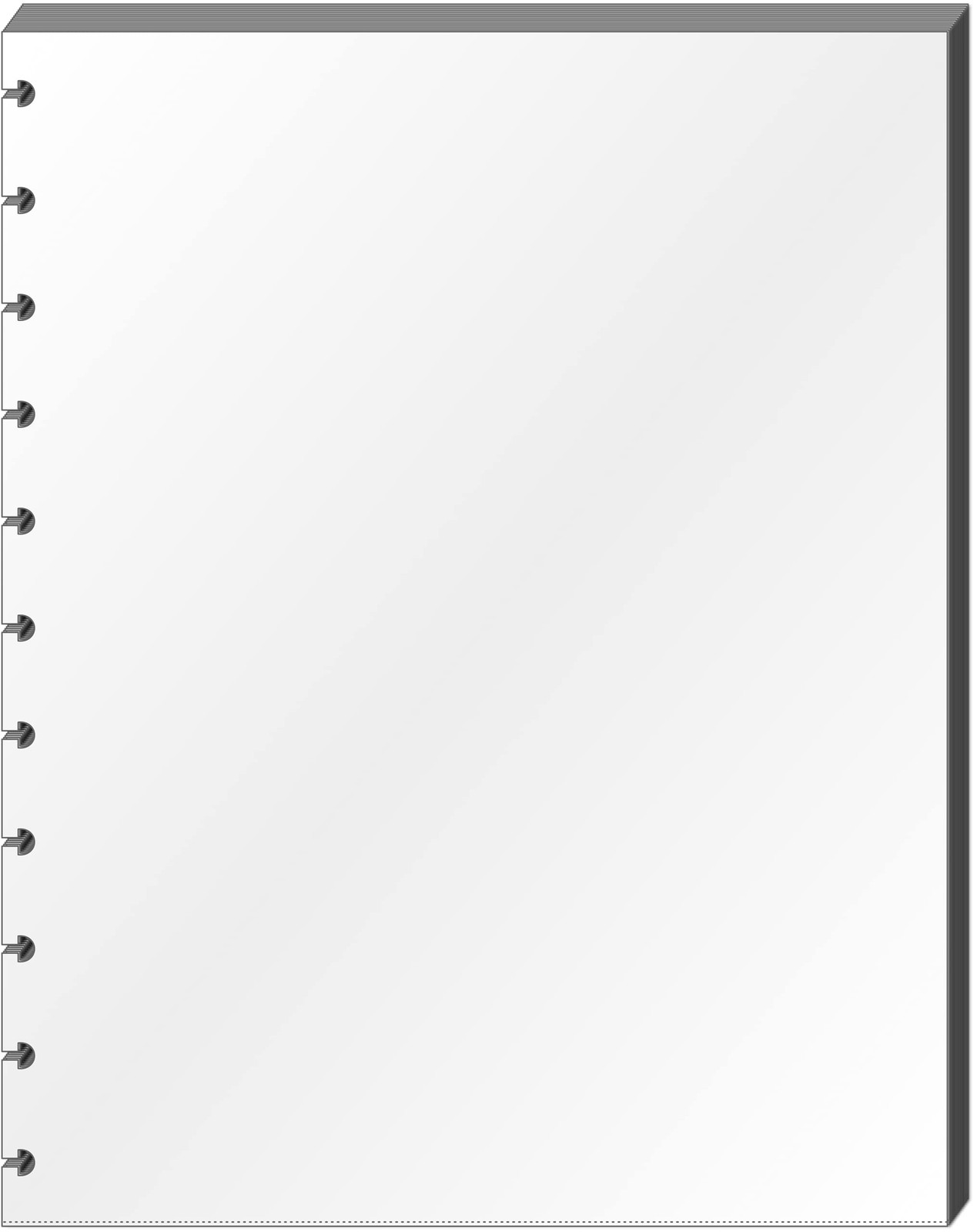 Eleven Discs Letter Sheet Protectors for Discbound Notebooks Letter, Clear 