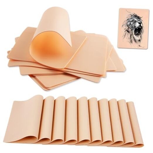 Tattoo Practice Skin - Pcs Double Sided Blank Tattoo Skin 1mm Fake Medium 10