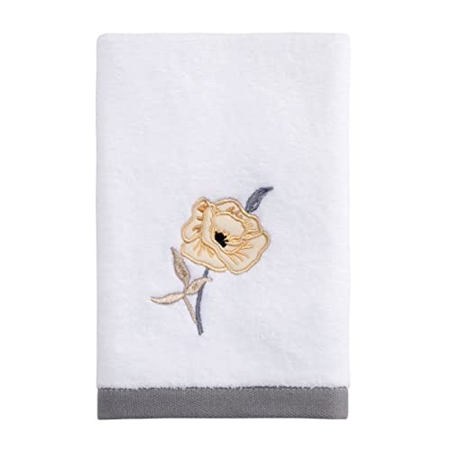  - Fingertip Towel, 100% Soft & Absorbent Cotton Towel, Floral Home Decor 