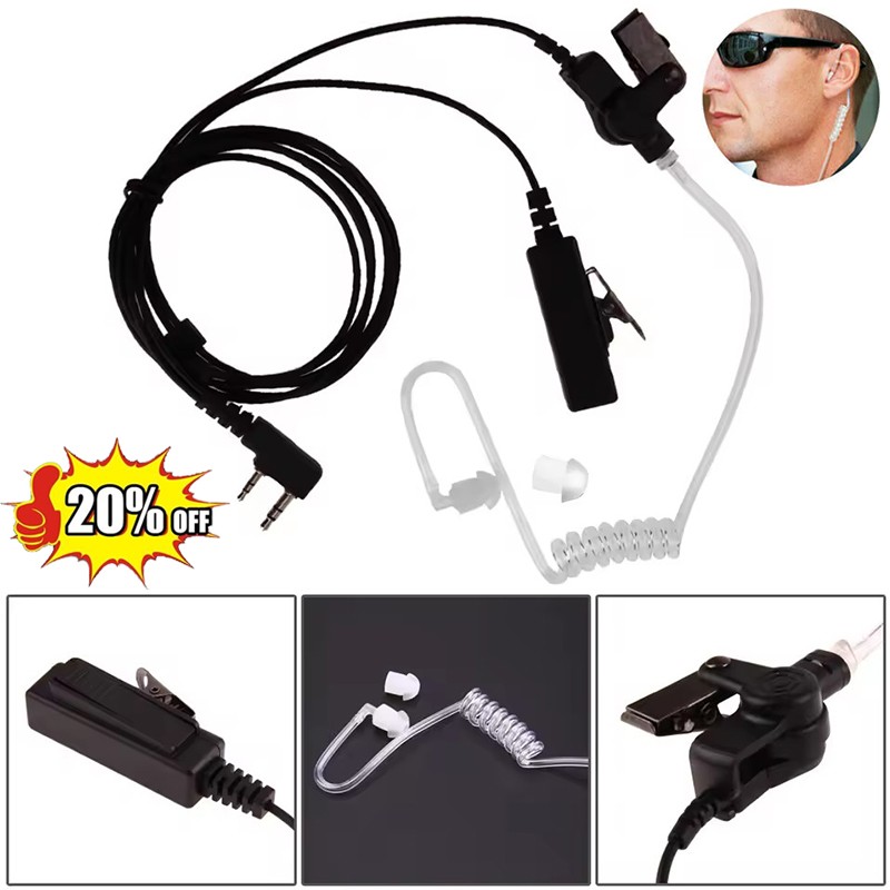 2 Pin Walkie Talkie Earpiece Headset Earphone For BAOFENG/BAOJIE/WEIERWEI Radio