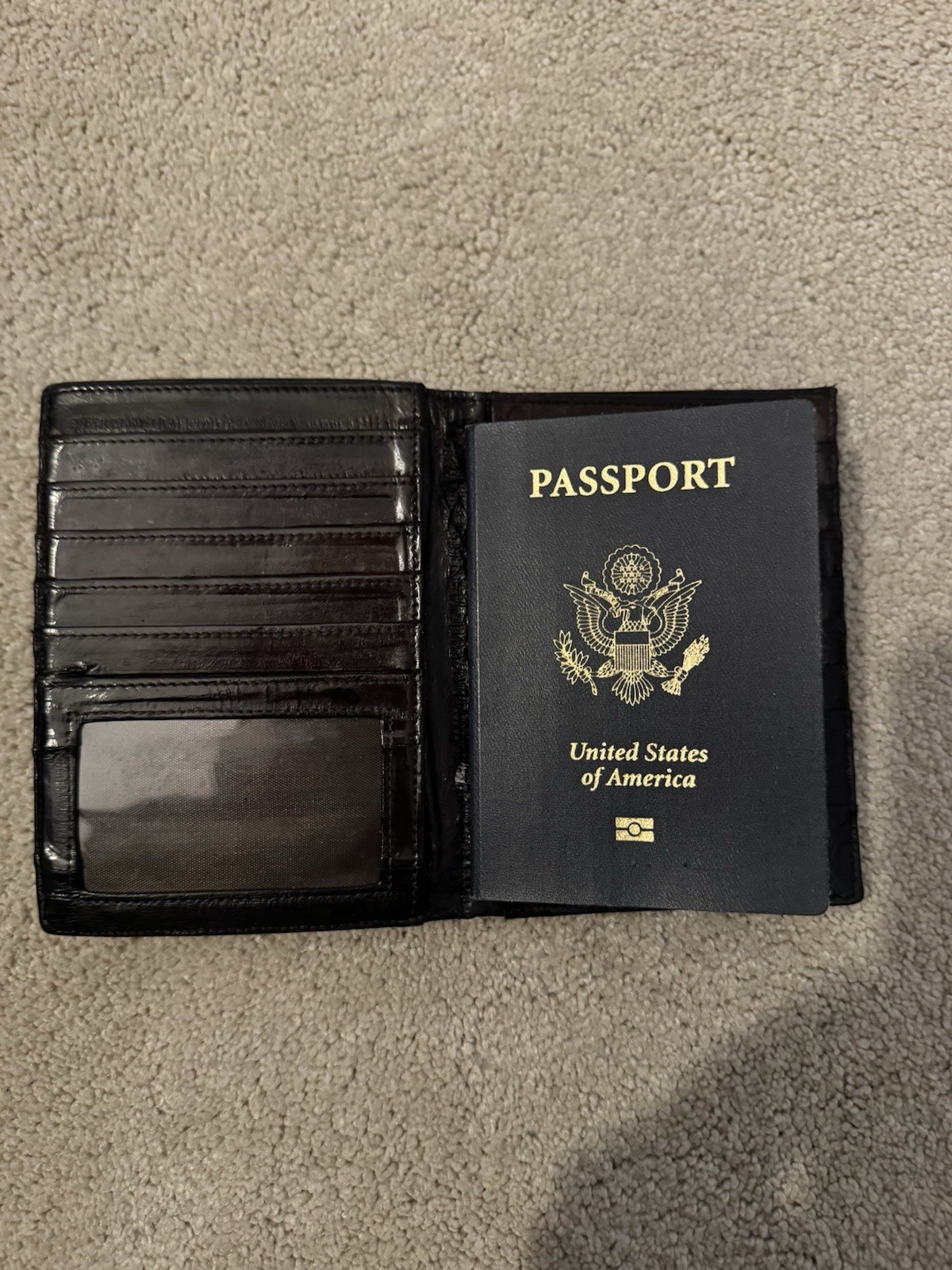 Genuine Leather Passport Wallet