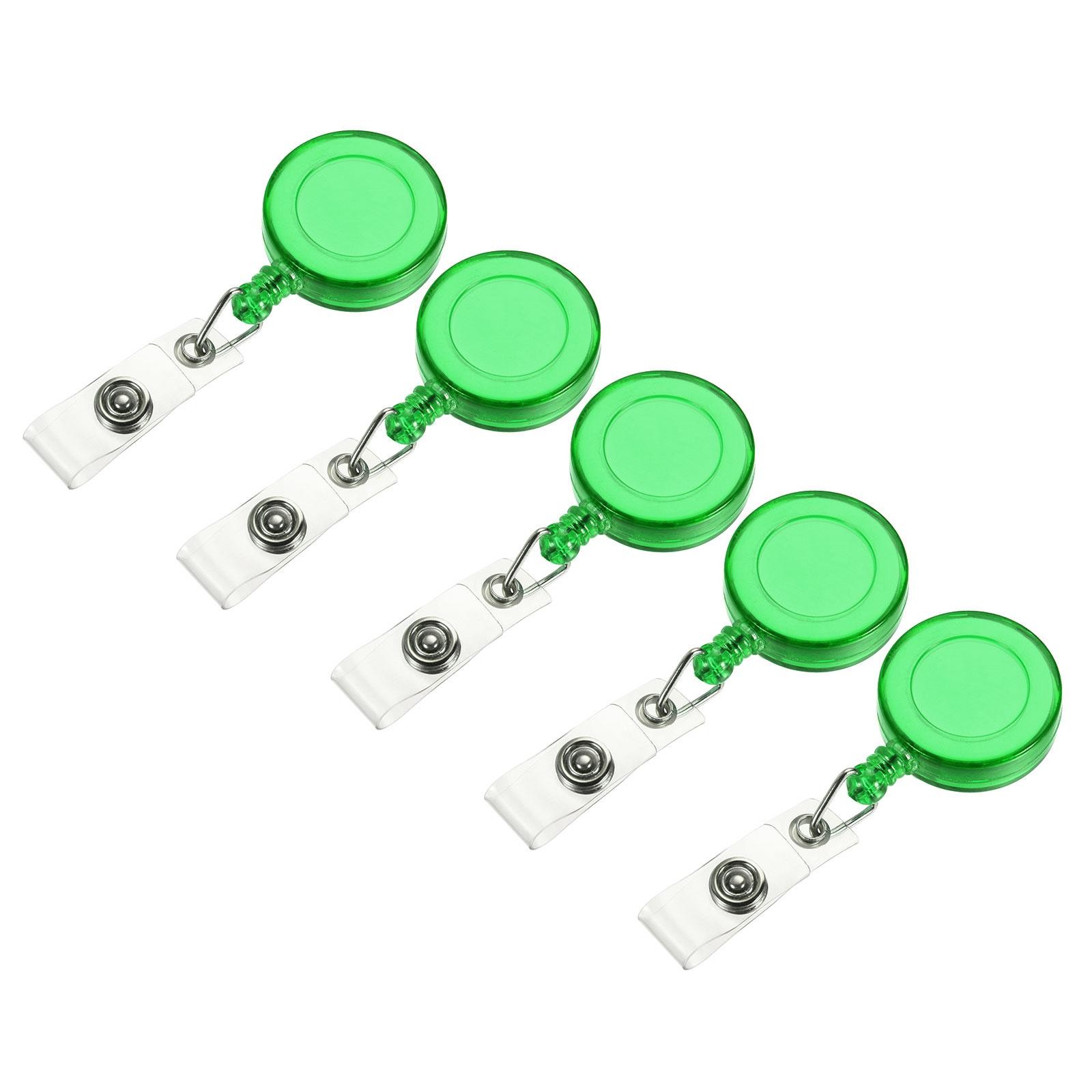 Retractable label holder round coil paper, transparent green grass 20 pcs