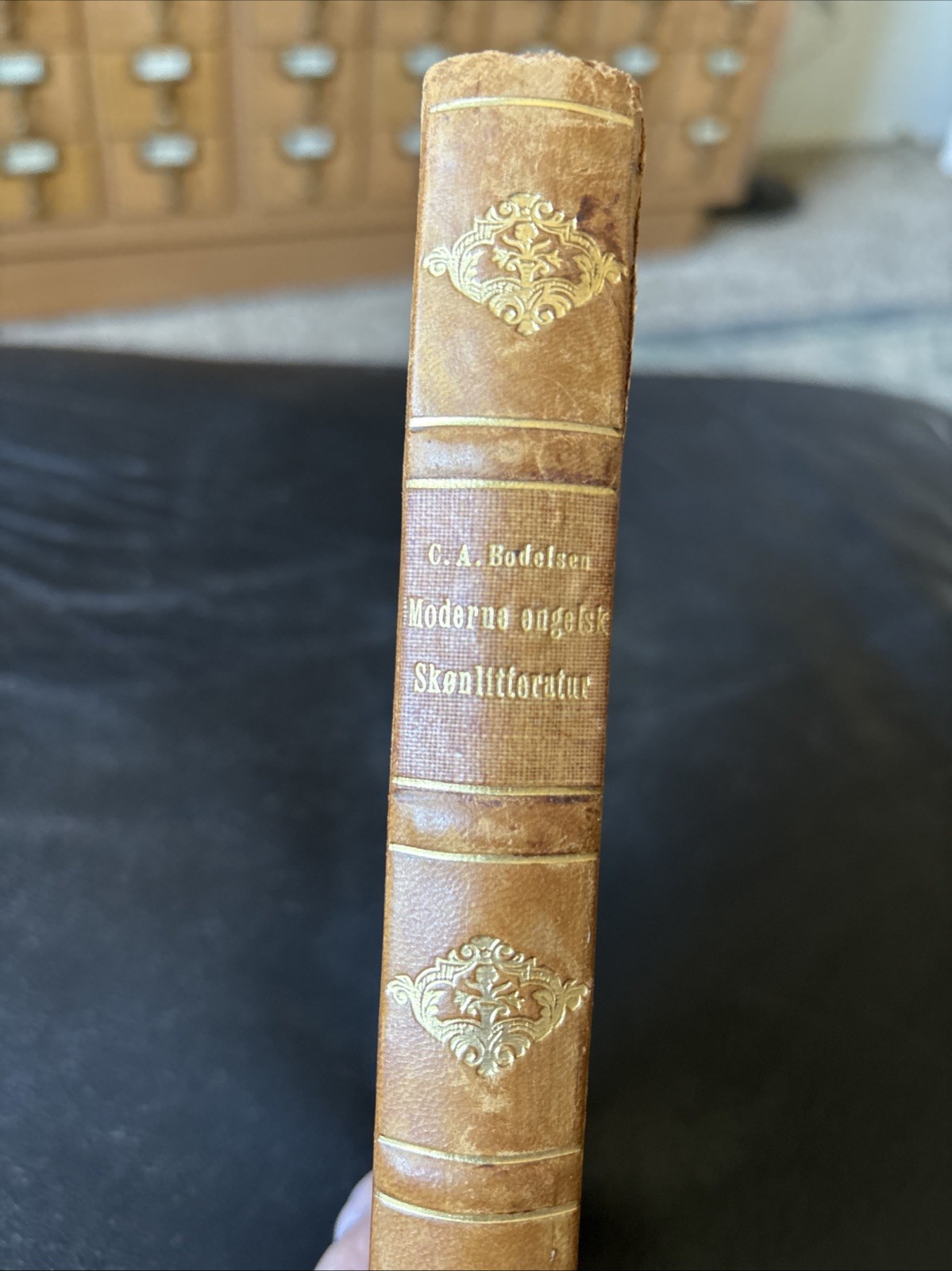 Moderne Engelsk Skonlitteratur C.A Bodelsen 1929 Leather Gyldendalske Danish