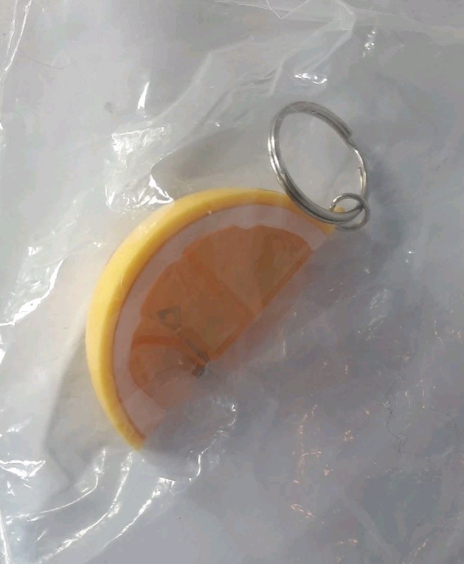 Bud Light Lemon Keychain, Lemon Wedge Shape Bottle Opener Yellow Transparent