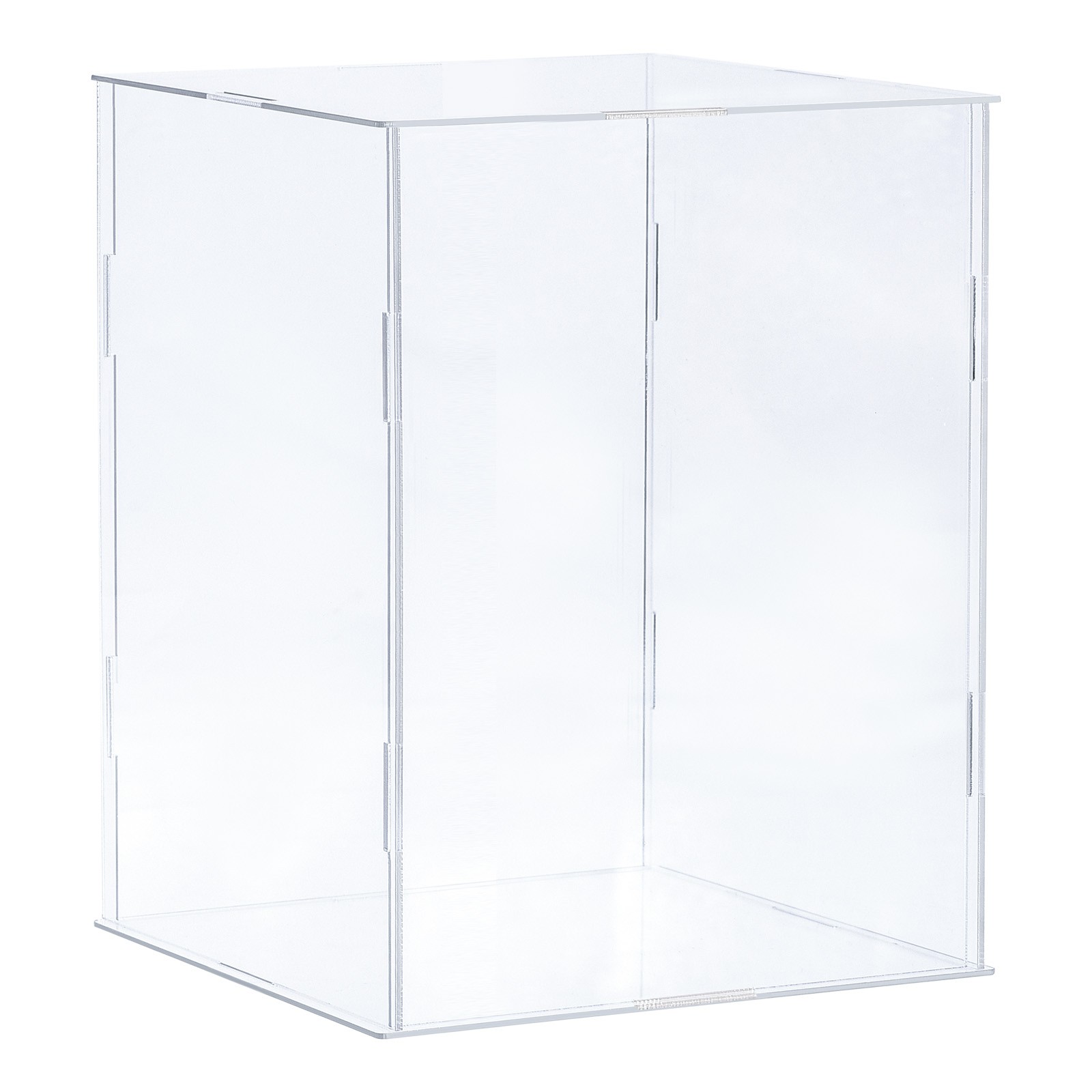 Acrylic Display Case Plastic Box Cube Storage Box Transparent 16x16x20.5cm