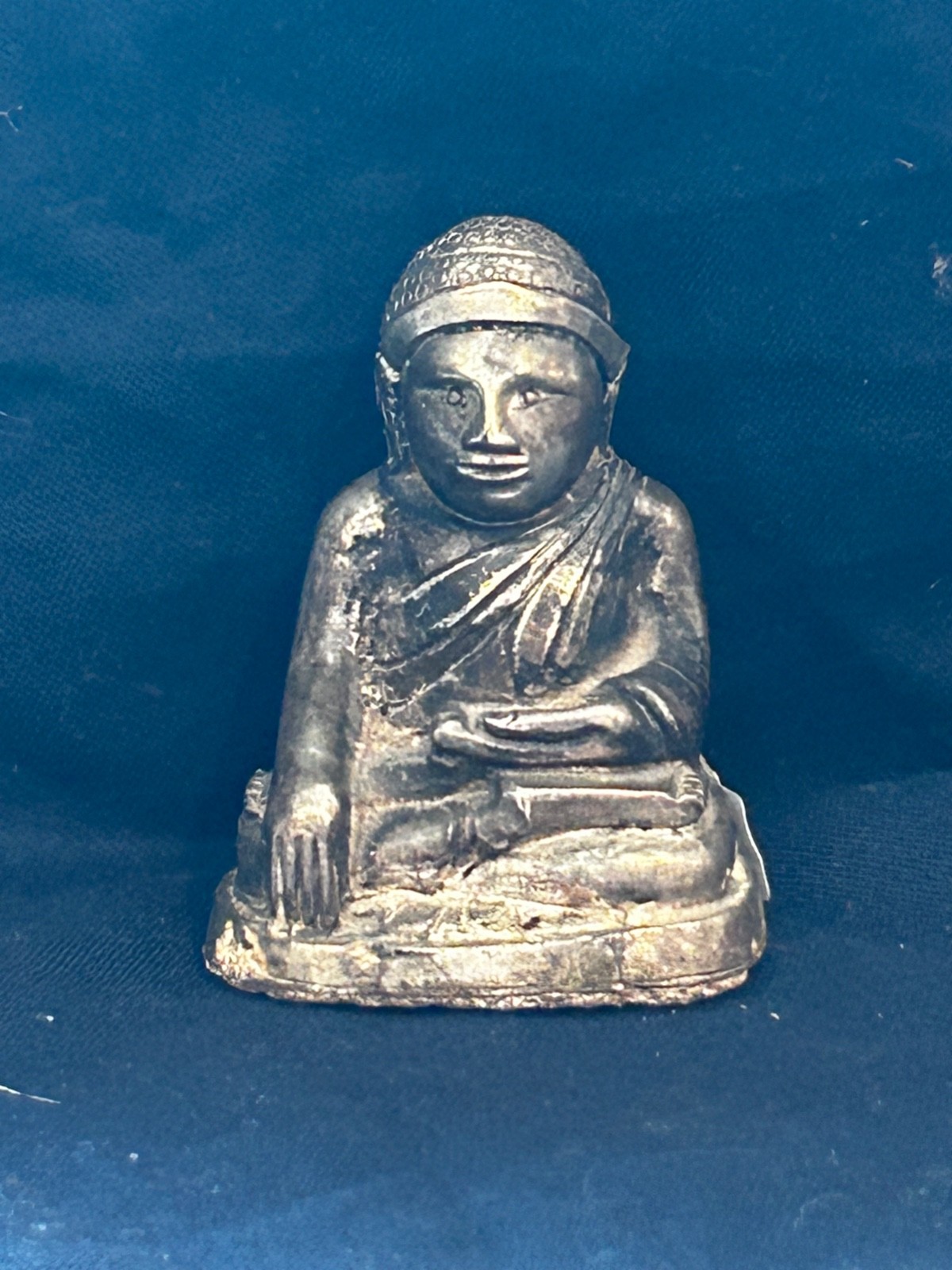 19thC Burmese Bronze/Silver Mandalay Buddha