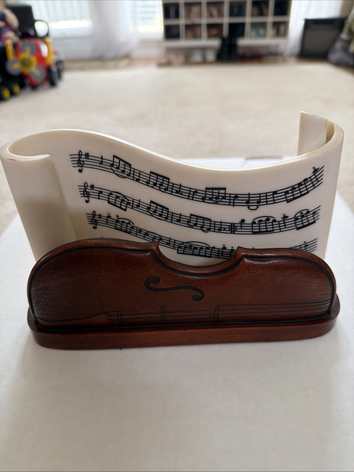 Enesco Music Letter Rack A0996 History Craft 2001 Design Cast Ltd Violin