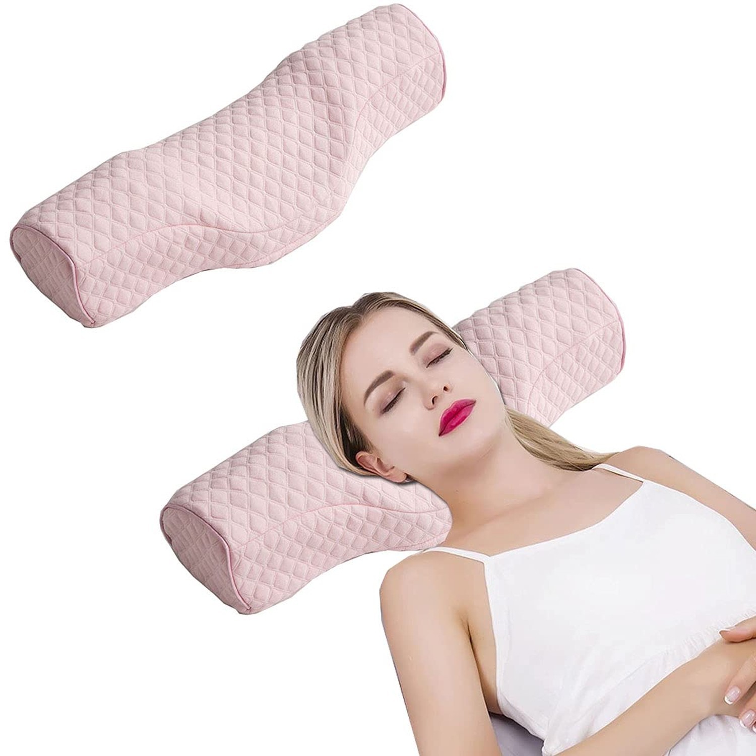 S-SNAIL-OO Cervical Neck Pillow for Sleeping, Memory Foam Neck Roll Pillow fo...